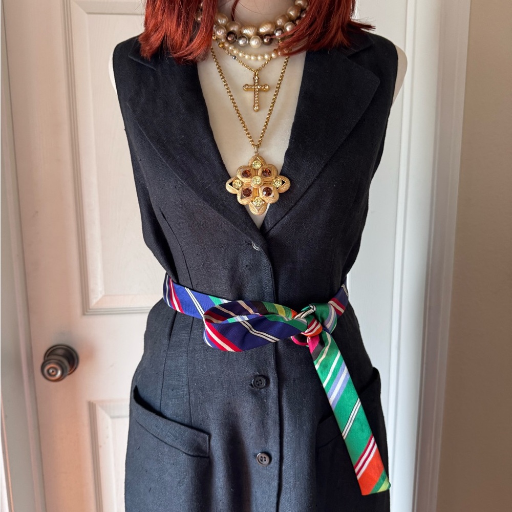 Ralp Lauren  Purple label  silk colorful belt